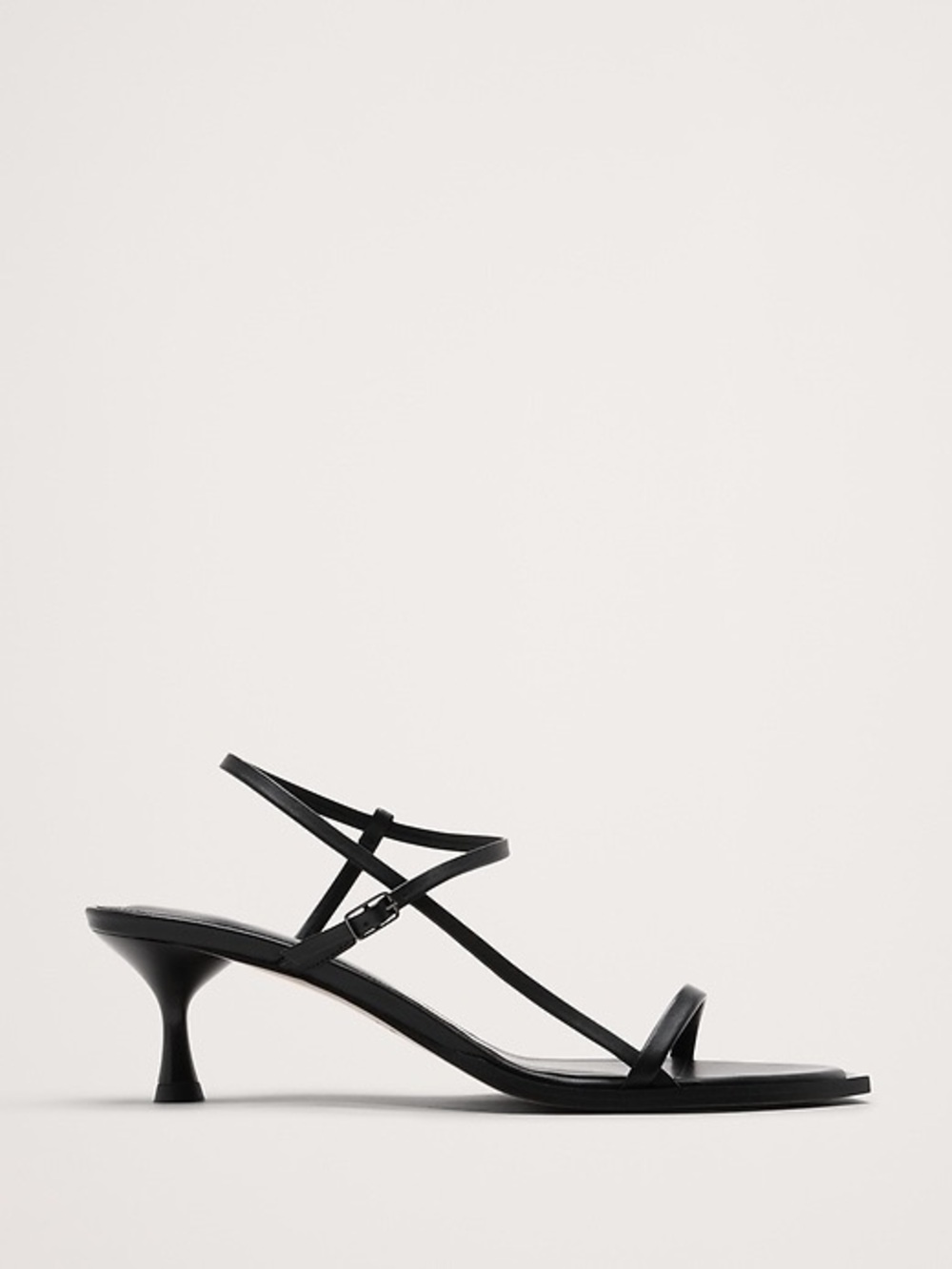 Banana Republic Black Leather Strappy Sandals